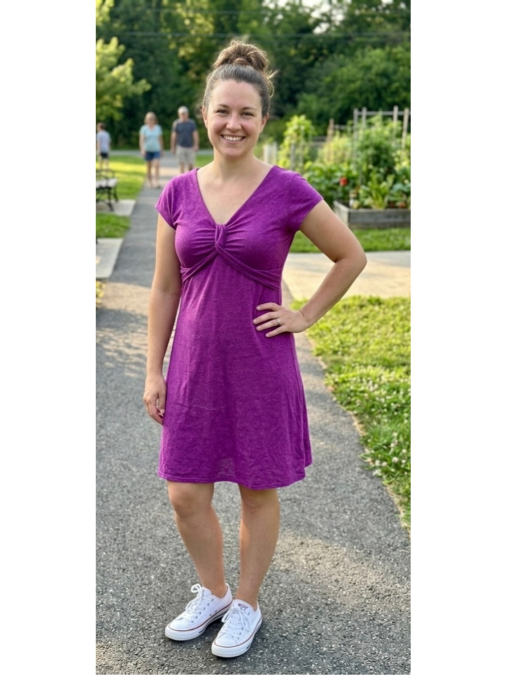 Athleta Bolinas Burnout Twist Athleisure Dress in Purple Size S GUC